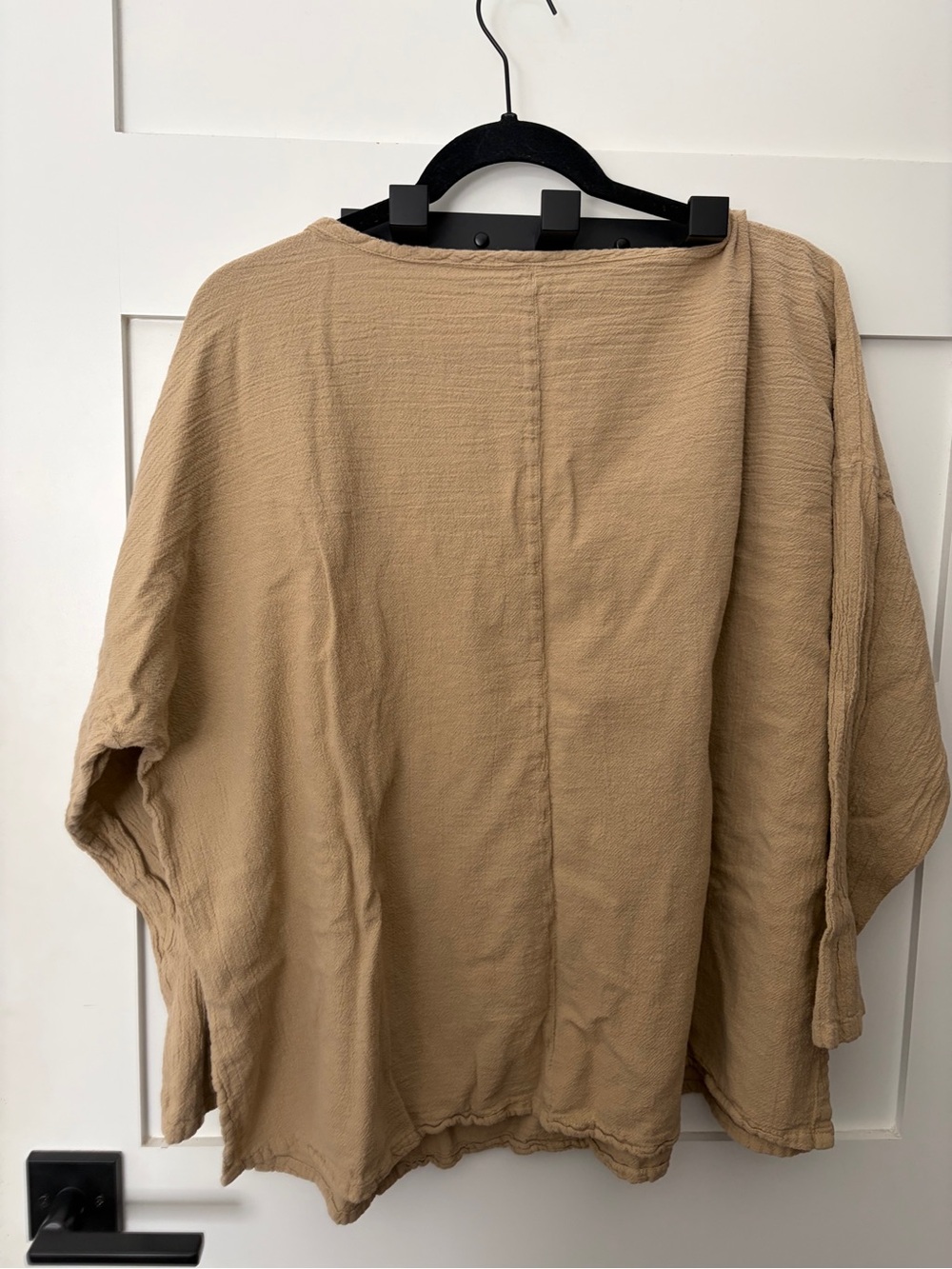 Oh My Gauze! Tan Lightweight Pullover Shirt - Picture 2 of 3